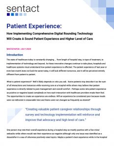 Patient Experience whitepaper