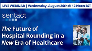 The Future of Hospital Rounding in a New Era of Healthcare webinar banner