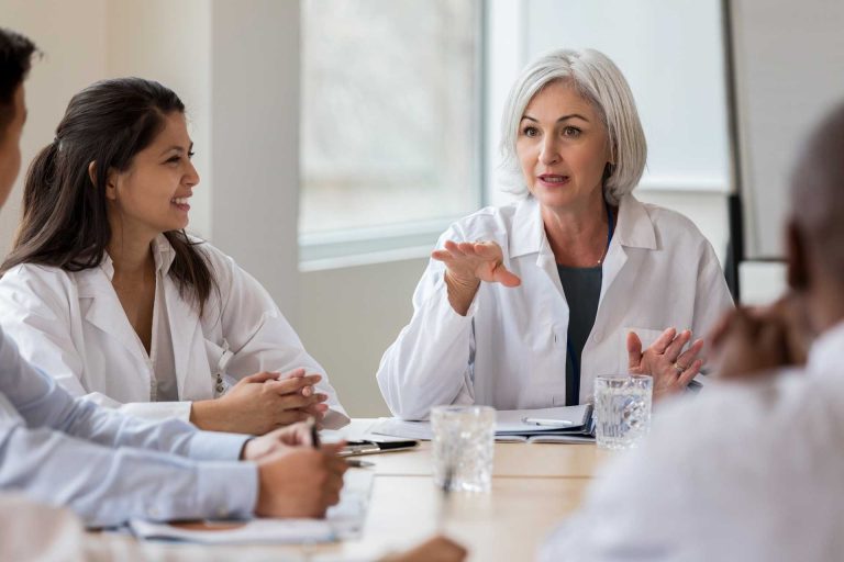 female doctor going over sentact ondemand benefits