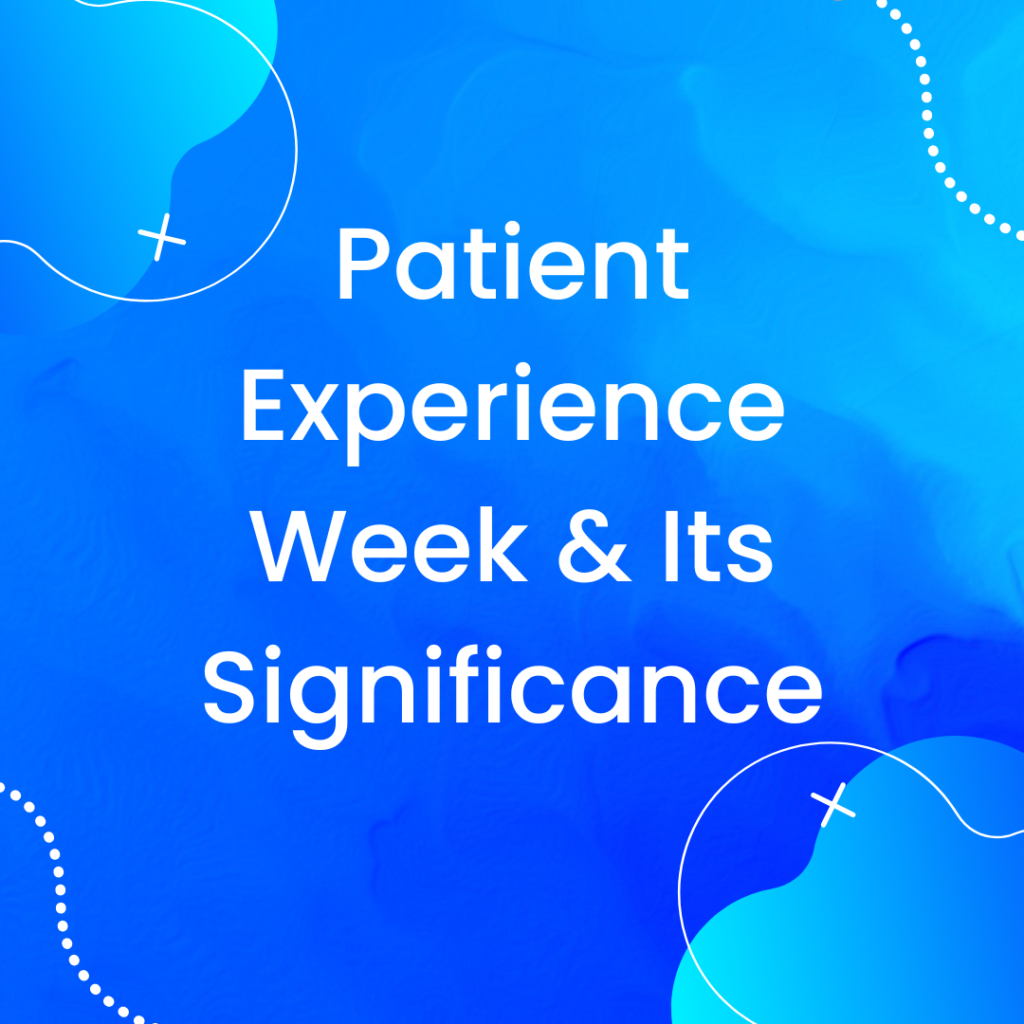 Tie Dye Background With Abstract Lines With Text that Says "Patient Experience Week & Its Significance"