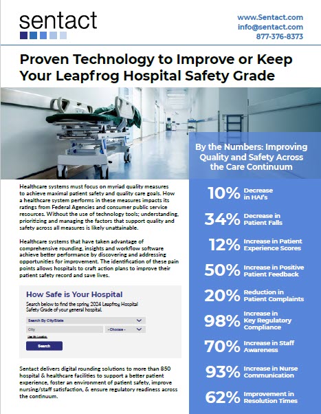 Proven Technology to Improve or Keep Your Leapfrog Hospital Safety Grade